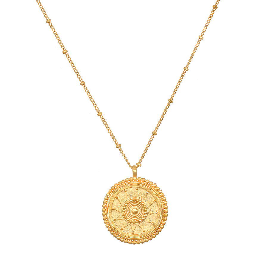 First Light Gold Medallion Necklace