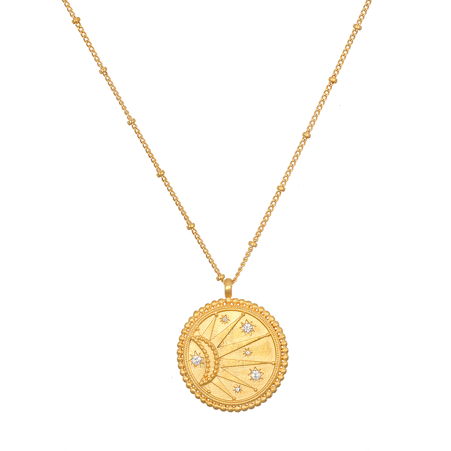 First Light Gold Medallion Necklace