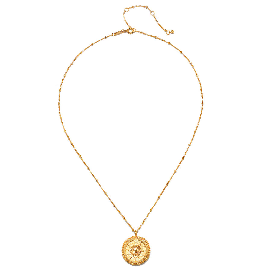 First Light Gold Medallion Necklace