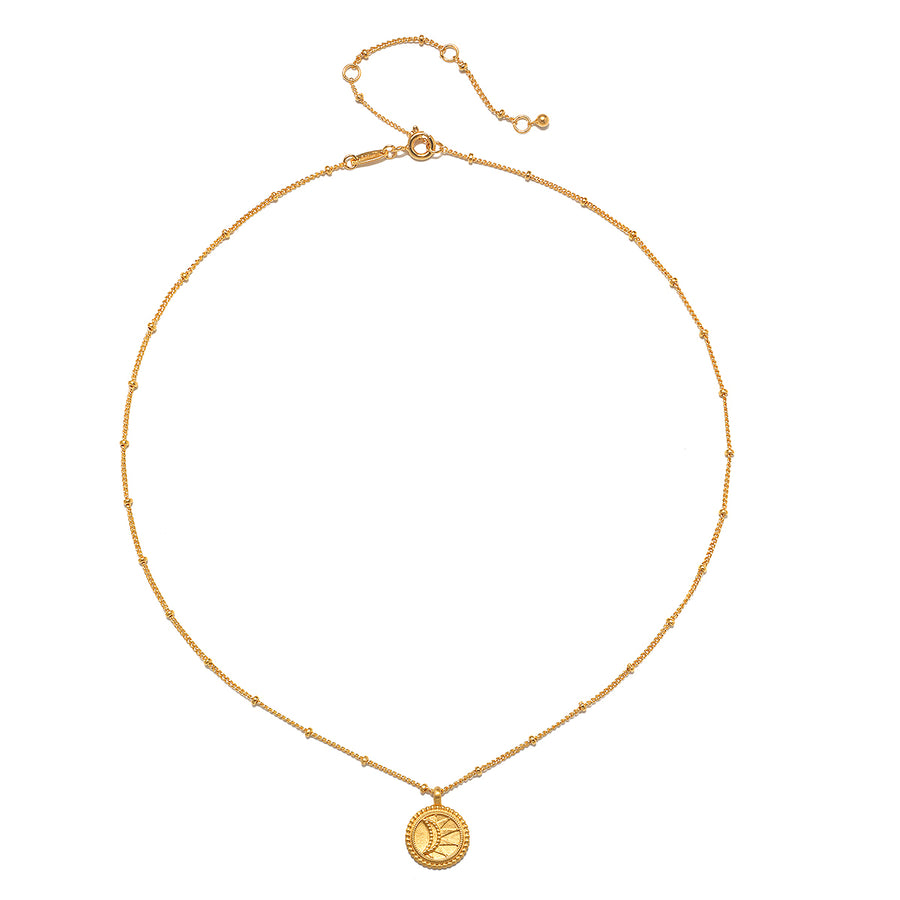 Burnished Sky Gold Pendant Necklace