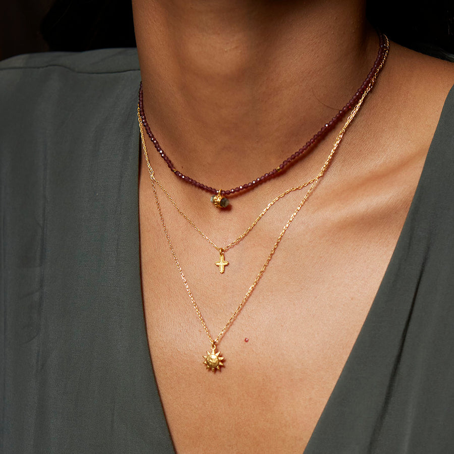 Guided by Spirit Garnet & Labradorite Choker