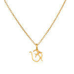 Sacred Om Necklace featuring a delicate Om pendant, symbolizing the sacred sound of the Universe. This spiritual jewelry is perfect for meditation and serves as a meaningful talisman for protection, embodying the essence of the sun and moon, ideal for yoga enthusiasts and those interested in manifestation.