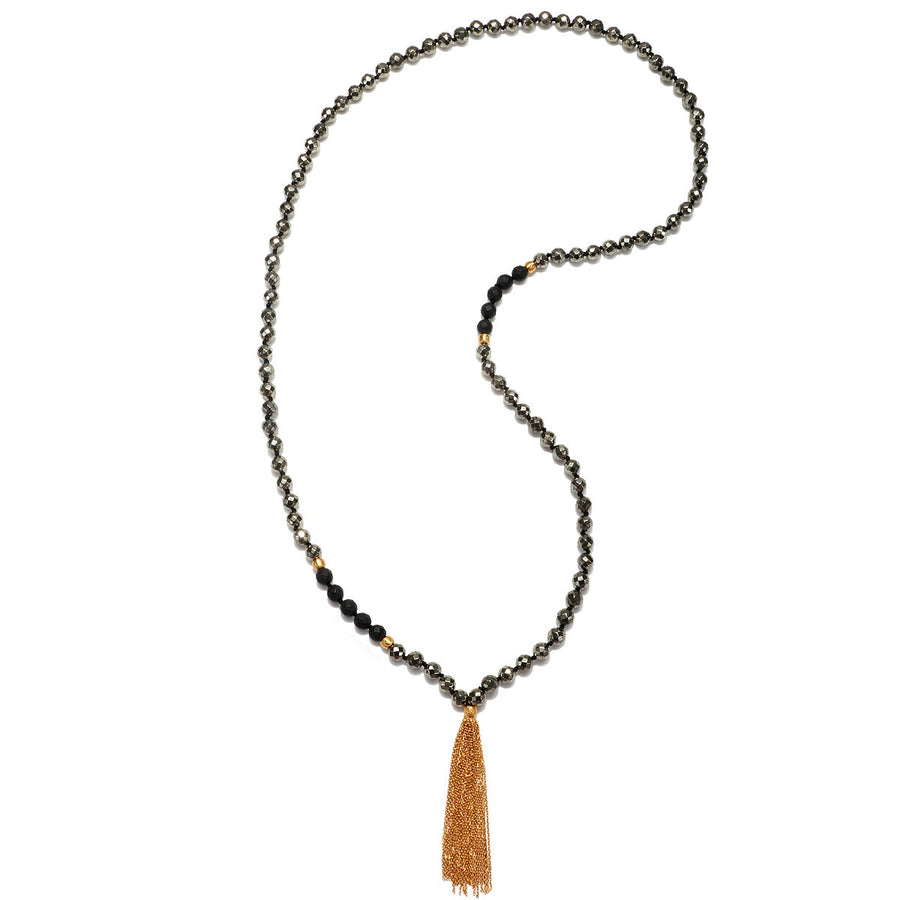 Illustrious Mala Gold Tassel Mala Necklace - Satya Online