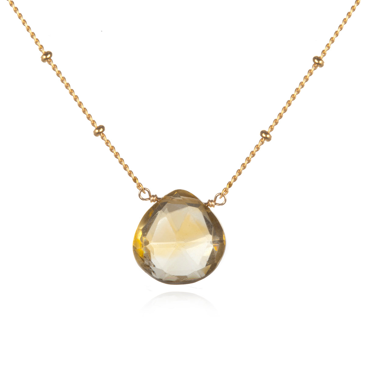 Gold Citrine Necklace - Brighter Than Sunshine - Satya Jewelry
