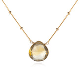 Gold Citrine Necklace - Brighter Than Sunshine - Satya Jewelry