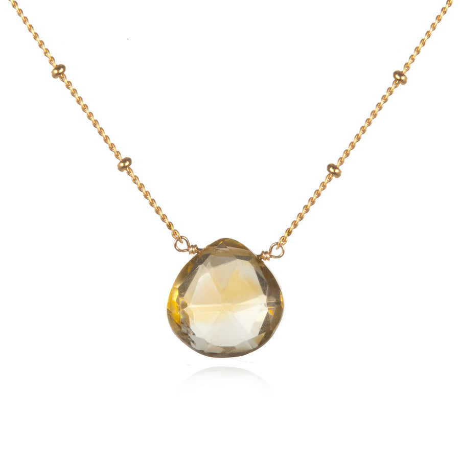 Gold Citrine Necklace - Brighter Than Sunshine - Satya Jewelry