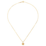 Elegant Adi Shakti Gold Necklace with a minimalist charm, ideal for those seeking protective and sacred elements in their jewelry, perfect for spiritual and yoga enthusiasts.