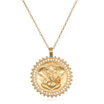 Ganesha Hindu God, Path to Success Necklace featuring an intricate Ganesha pendant with white topaz stones, representing spiritual jewelry that inspires meditation and manifestation. Ideal as a talisman for protection in yoga and spiritual practices, this necklace embodies meaningful energy for those seeking guidance from the sun and moon.