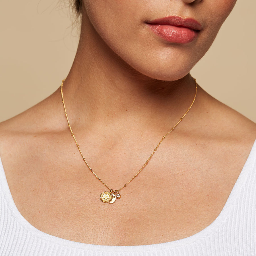 Goddess Moon and Mandala Necklace