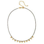 The Mystical Moonlight Necklace displayed with its adjustable chain, highlighting its versatility. This spiritual jewelry piece is perfect for yoga practices and manifestations, symbolizing the moon's nurturing energy.