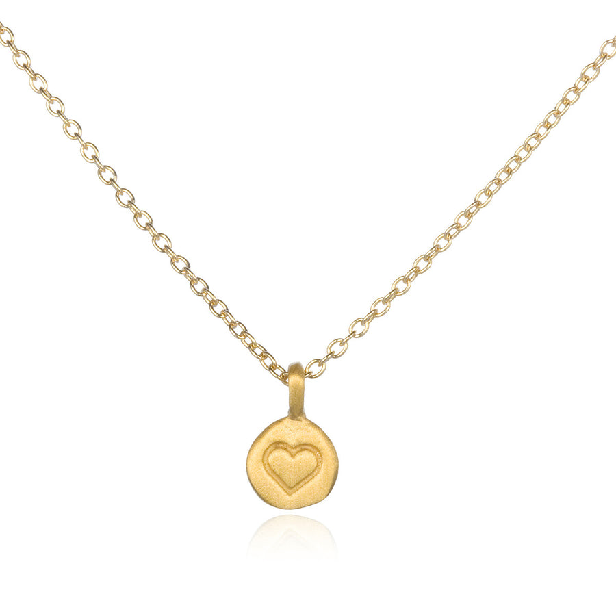 Love Heart Gold Pendant - Satya Jewelry