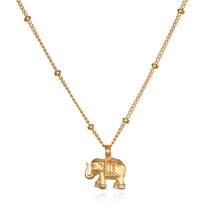 Stand in Strength Elephant Necklace featuring an elegant elephant pendant, symbolizing strength, wisdom, and good fortune. This spiritual jewelry piece is perfect for meditation gifts and resonates with meaningful mantras in yoga practice. Its protective and sacred design makes it an ideal amulet, embodying the essence of manifestation and zodiac significance.