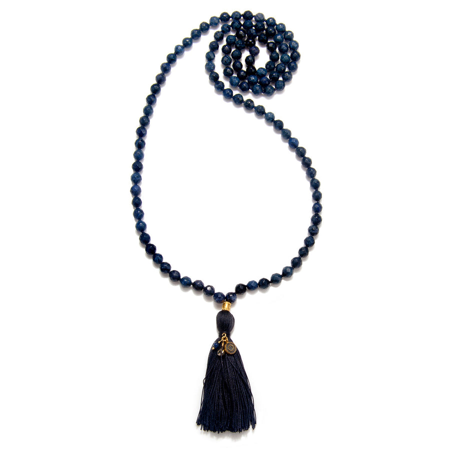 Deep Sky Dumortierite Sun Mala - Satya Online