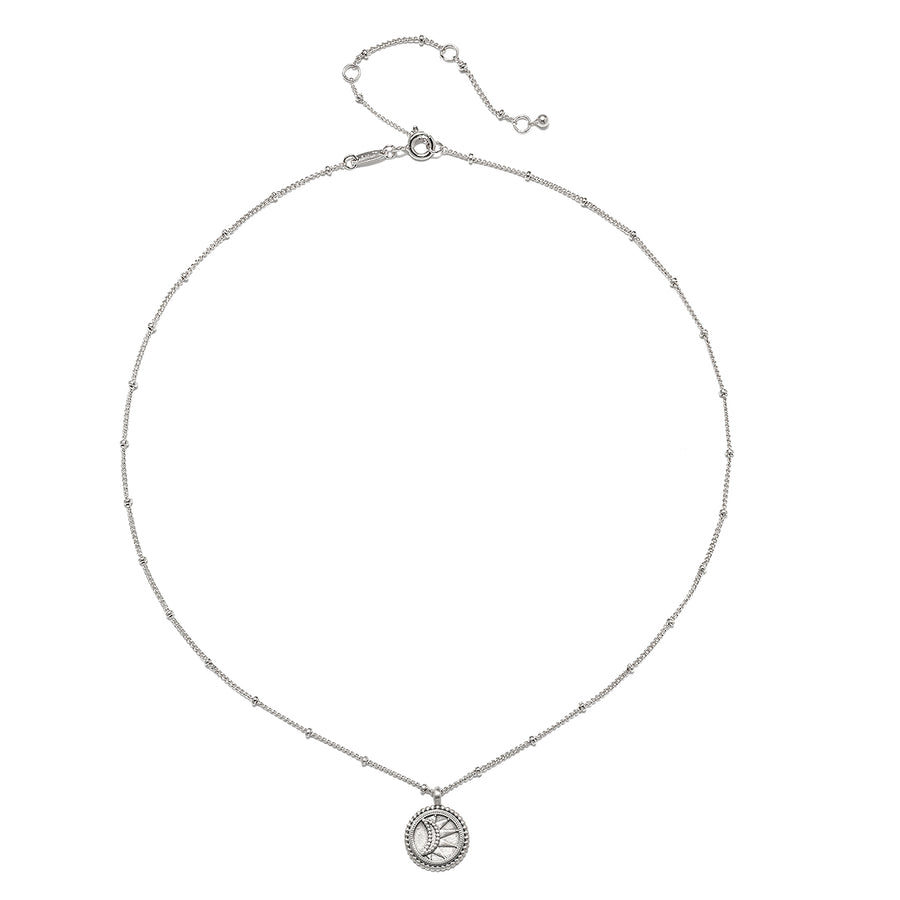 Burnished Sky Silver Pendant Necklace