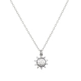 Here Comes the Sun Silver Necklace featuring a radiant sun pendant in sterling silver, designed for those who seek spiritual jewelry for meditation and protection. This meaningful charm symbolizes vitality and is perfect for yoga practitioners and zodiac enthusiasts pursuing manifestation.