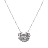 Mini Mandala Silver Necklace showcasing a beautifully crafted mandala pendant, symbolizing spiritual harmony and protection. Ideal for meditation and wearing as a talisman, this elegant jewelry piece reflects meaningful charm for manifestation, enhancing yoga practices and zodiac beliefs.