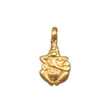 God Ganesha Charm in 18kt gold plating, symbolizing success and the removal of obstacles, perfect for spiritual jewelry enthusiasts. This meaningful talisman is ideal for meditation and manifestation, embodying qualities like protection and spirituality, perfect for yoga practitioners.
