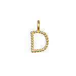 Initial Letter Charm 'D' designed to add a personal touch to your jewelry collection. This 18kt gold plated charm embodies the meaning of spiritual jewelry and is perfect for meditation, manifestation, or as a talisman for personal protection, complementing your yoga practice.