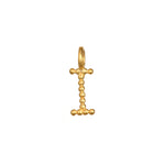 Initial Letter Charm featuring an elegant 'I' design, perfect for layering in spiritual jewelry, meditation, or as a meaningful talisman for manifestation and protection.