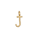 Initial Letter Charm showcasing a stylish 'J', ideal for personalization in spiritual jewelry, blending seamlessly with yoga symbols and meaningful charms.