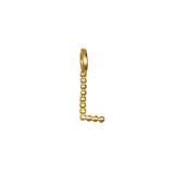 Initial Letter Charm featuring the letter 'L', crafted in 18kt gold plated brass, perfect for layering in spiritual jewelry and meditation practices, symbolizing meaningful connections and personal expression.