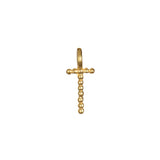 Initial Letter Charm designed as the letter 'T' in 18kt gold plating, a lovely addition to your collection of spiritual jewelry. This charm captures the essence of manifestation and serves as a talisman for yoga and meditation, radiating positive energy.