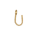 Initial Letter Charm resembling the letter U, made from 18kt gold plated brass, ideal for personalizing spiritual jewelry collections, enhancing your yoga and meditation practices.