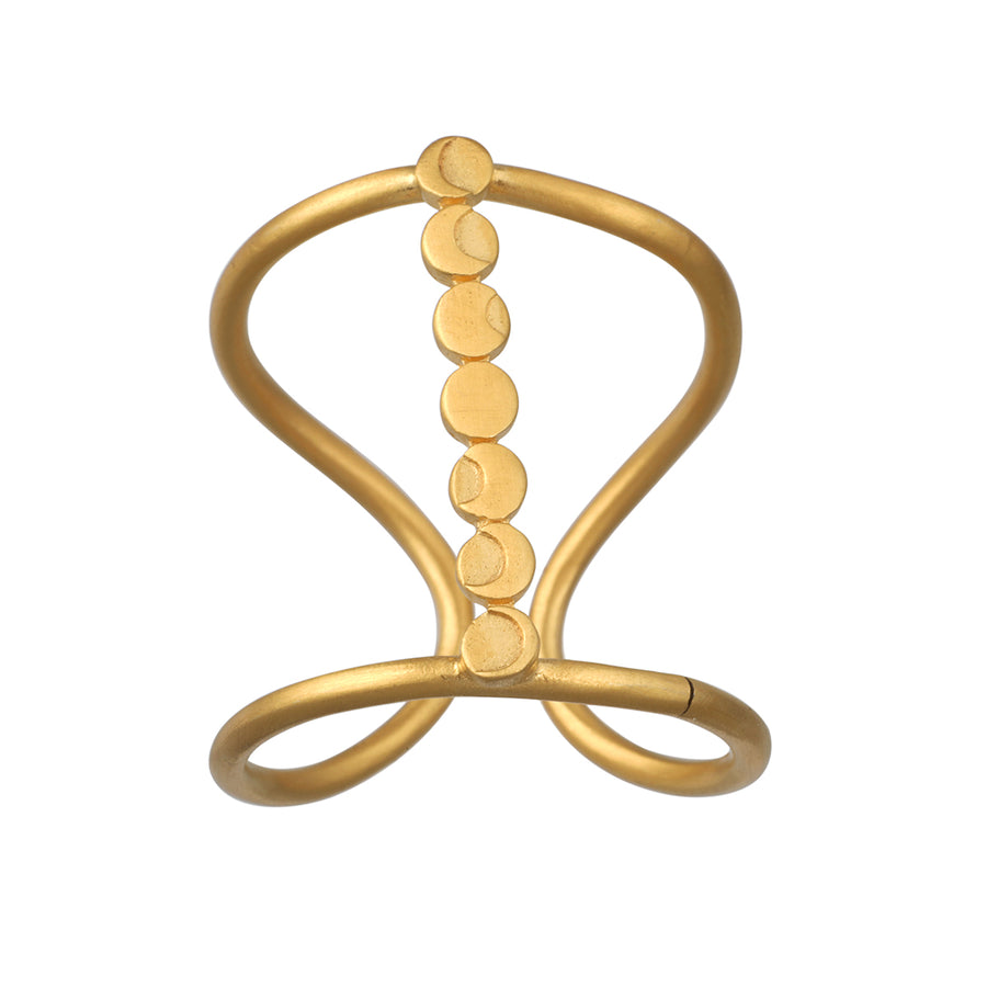 Cycles of the Goddess Adjustable Gold Ring - Satya Jewelry