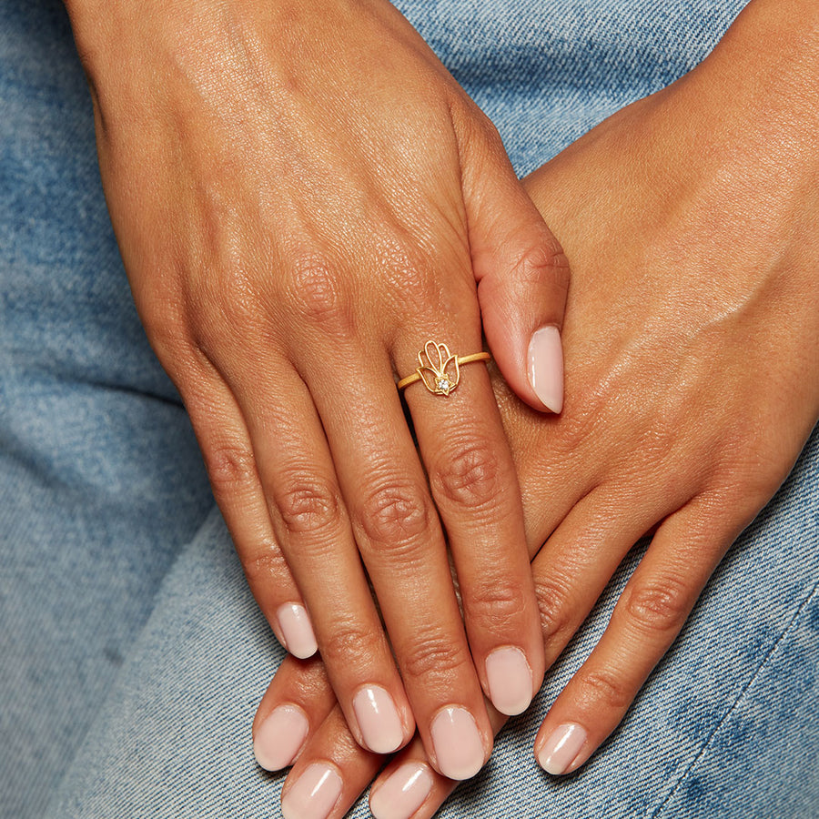 Take Shelter Hamsa Ring