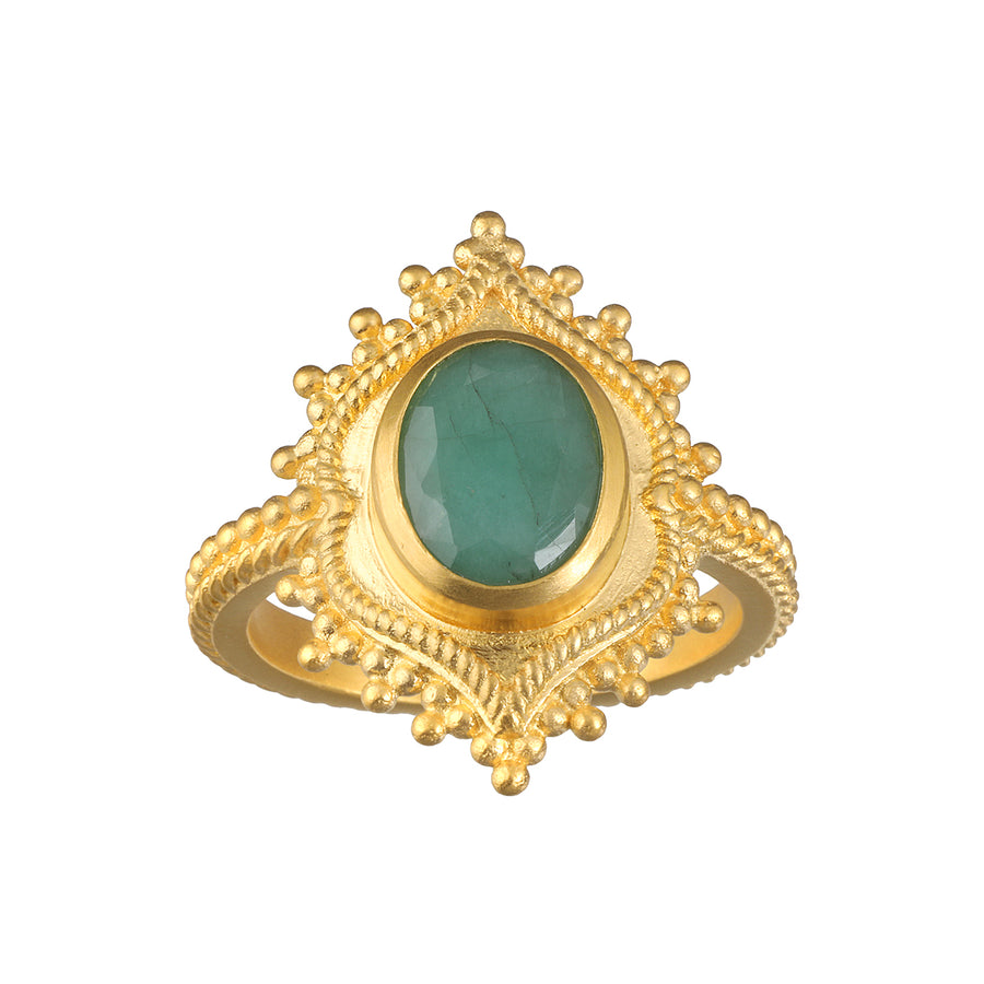 Path of Wisdom Emerald Ring