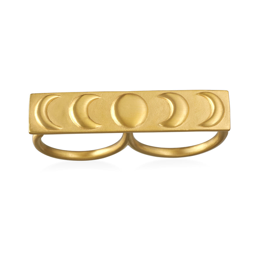 Yoga Girl Moon Phase Statement Ring - Satya Jewelry