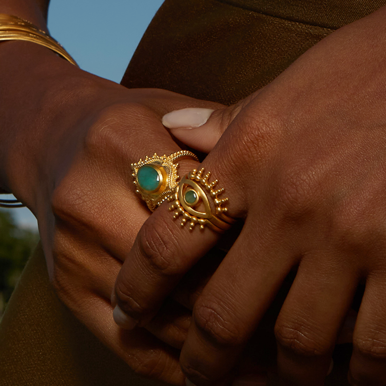 Path of Wisdom Emerald Ring