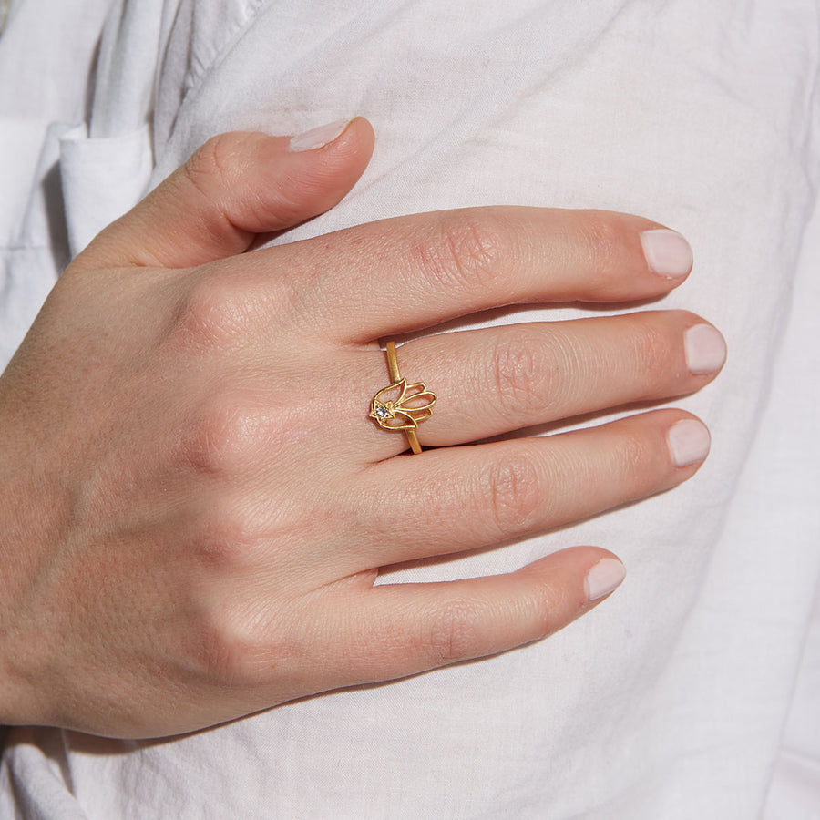 Take Shelter Hamsa Ring