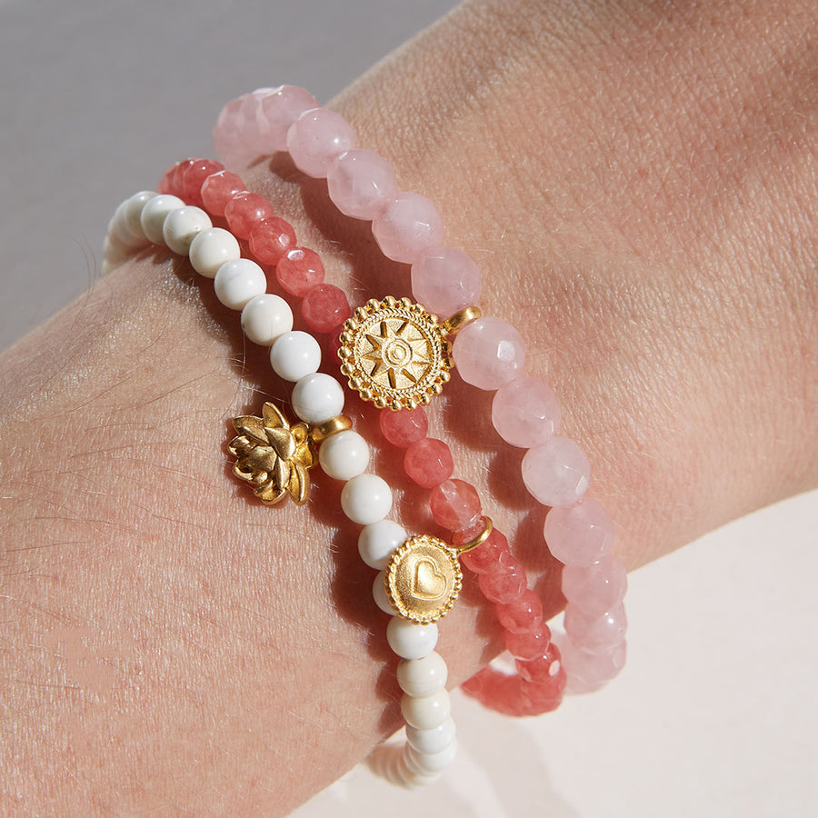 Awaken Love Mandala Rose Quartz Gemstone Bracelet