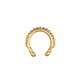 Vital Energy Ear Cuff in a sleek design, symbolizing spiritual jewelry and meditation with intricate beading, perfect for manifesting positivity in yoga practice.