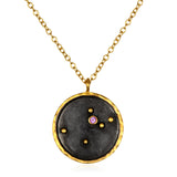 Aquarius Zodiac Necklace featuring a unique pendant design, symbolizing the Water Bearer with a touch of amethyst, perfect as spiritual jewelry for meditation gifts, mantra, yoga, and meaningful manifestations. This protective amulet embodies sacred zodiac energy.