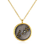 Pisces Zodiac Necklace featuring a gold-plated pendant designed with a unique zodiac constellation, ideal for spiritual jewelry and meditation gifts that support meaning and manifestation.