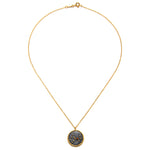 Full view of the Scorpio Zodiac Necklace, beautifully designed with a combination of gold and gunmetal, symbolizing the balance between energies. This necklace is a meaningful gift, perfect for yoga enthusiasts and seekers of spiritual protection.