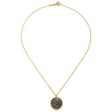 Full view of the Scorpio Zodiac Necklace, beautifully designed with a combination of gold and gunmetal, symbolizing the balance between energies. This necklace is a meaningful gift, perfect for yoga enthusiasts and seekers of spiritual protection.