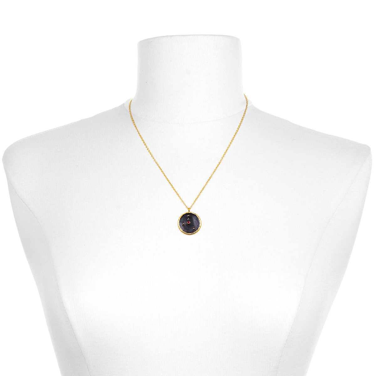 Minimalistic Cancer Zodiac Necklace displayed on a mannequin, showcasing its meaningful design dedicated to the zodiac, suitable for meditation and yoga practices.