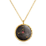 The Cancer Zodiac Necklace features a beautiful pendant with a ruby stone, embodying spiritual jewelry. This meaningful amulet is perfect for meditation gifts and yoga enthusiasts, symbolizing protection and sacred energy. Embrace manifestation and the deep meanings of your zodiac sign with this stunning piece.