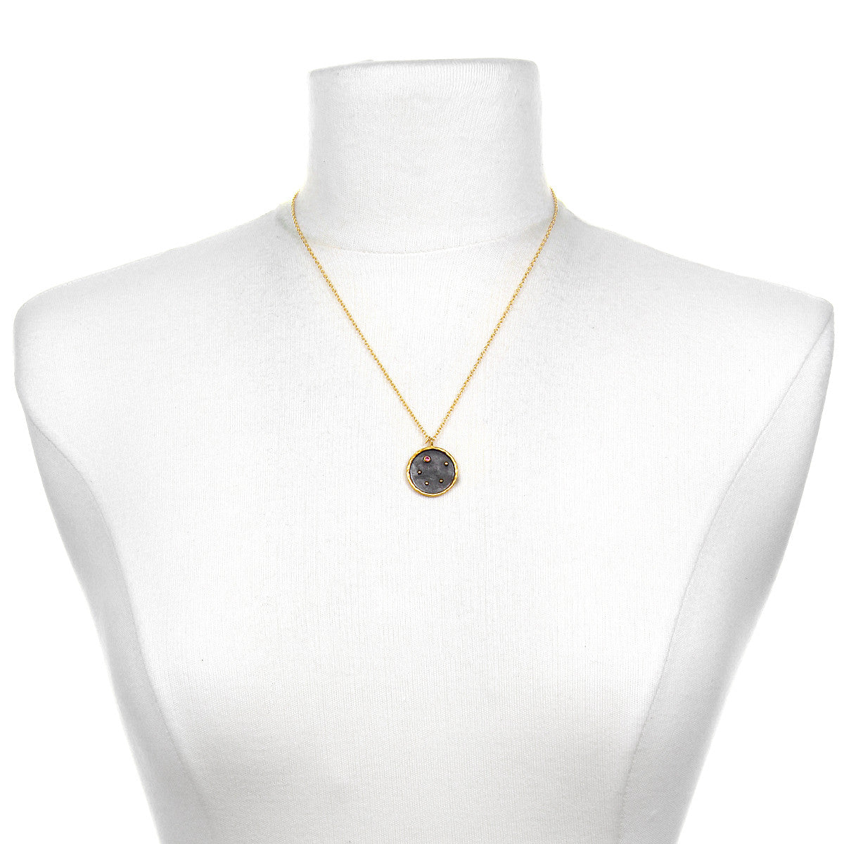 Libra Zodiac Necklace elegantly showcased on a bust display, emphasizing its beautiful details and the significance of zodiac symbolism in spiritual jewelry. An ideal gift for meditation and meaningful intentions.