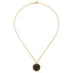 Libra Zodiac Necklace displayed flat, highlighting its intricate design and craftsmanship. This meaningful jewelry piece is perfect for spiritual practices, yoga, and as a sacred amulet.