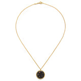 Libra Zodiac Necklace displayed flat, highlighting its intricate design and craftsmanship. This meaningful jewelry piece is perfect for spiritual practices, yoga, and as a sacred amulet.