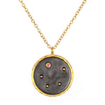 Libra Zodiac Necklace featuring a unique design with a pink tourmaline gemstone, symbolizing balance and harmony in spiritual jewelry. A perfect gift for meditation, yoga practice, and meaningful connections.