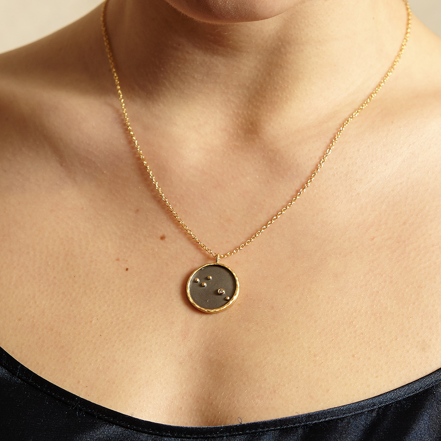 Aquarius Zodiac Necklace - Satya Online