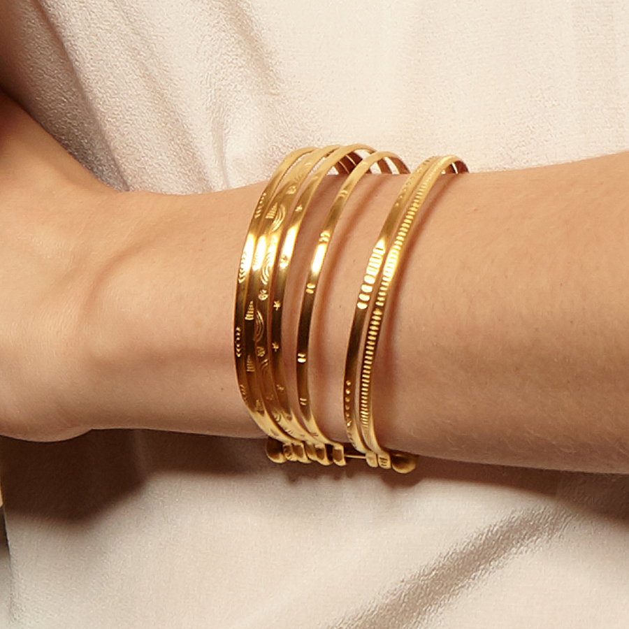 Small Gold Bangle Bracelet Cuff Something Special